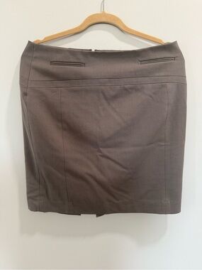 Express Dark Brown Tailored Pencil Skirt